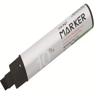 Micro Markör Permanent 10 MM Kesik Uçlu Siyah MMP-1001