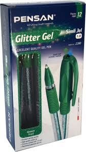 PENSAN GLITTER SİMLİ JEL KALEM YEŞİL 1 mm