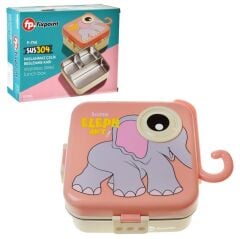 FİXPOİNT PASLANMAZ ÇELİK BESLENME KABI PEMBE