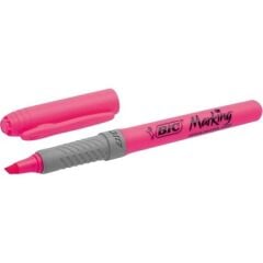 Bic Fosforlu Kalem Brite Line Grip PEMBE Kalem Tipi