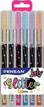 PENSAN 2800 KRŞ 6-LI JELY GLITTER SİMLİ JEL KALEM