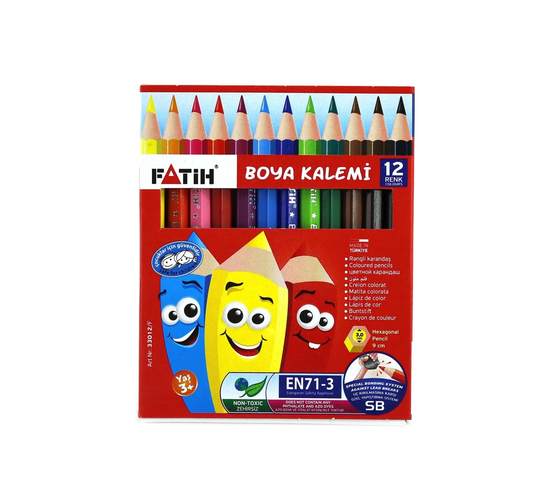 Fatih Kuruboya 12 Renk Yarım Boy