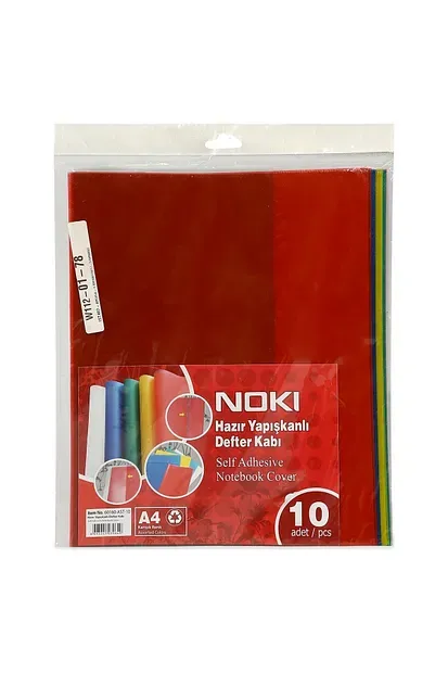 NOKİ HAZIR YAPIŞKANLI KİTAP KABI 10 LU KARIŞIK