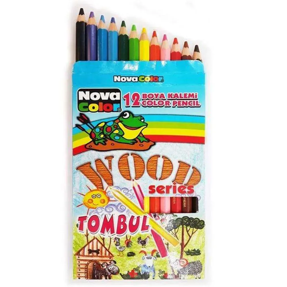 NOVA COLOR 407 12Lİ WOOD TOMBUL TRİMAX KURU BOYA