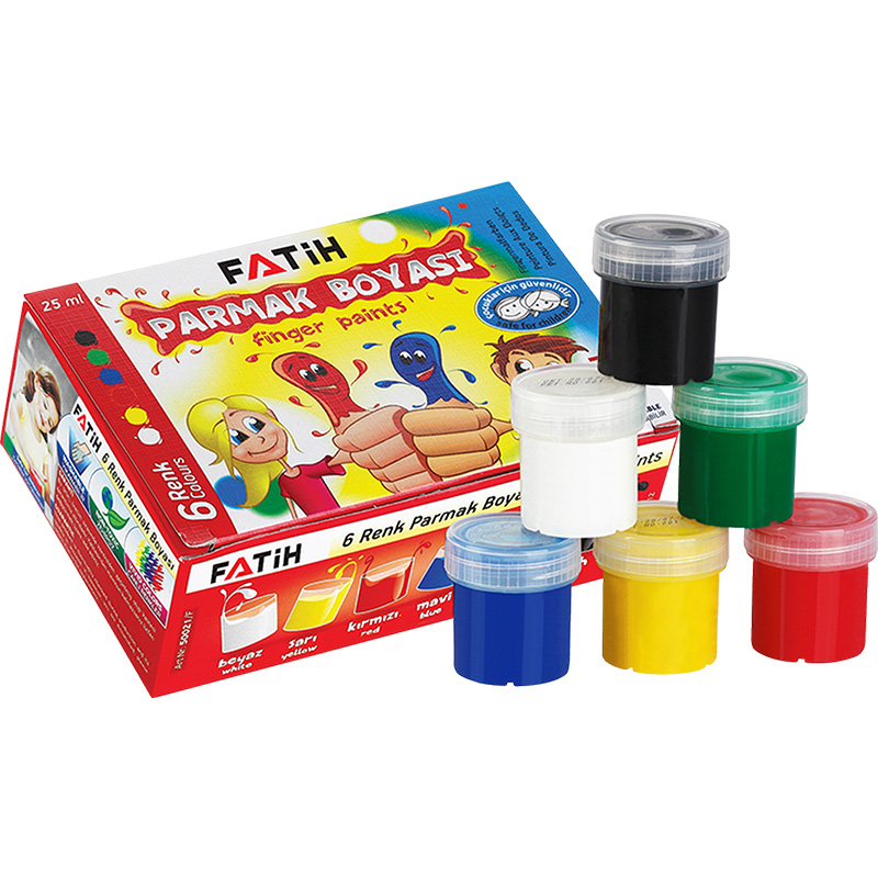Fatih Guaj Boya Karton Kutu Şişe 6 Renk 25 ml