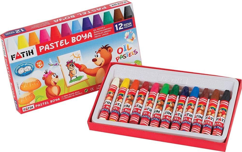 Fatih 12 Renk Pastel Boya Karton Kutu
