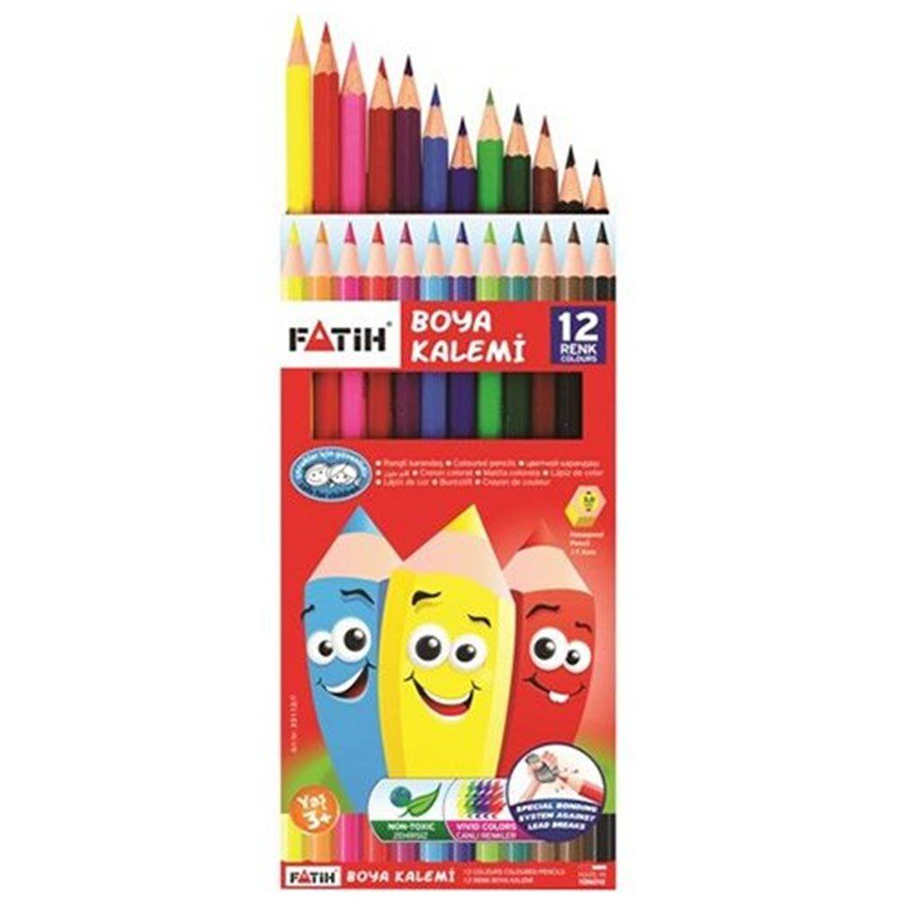 Fatih 12'li Tam Boya Kuru Boya Karton Kutu