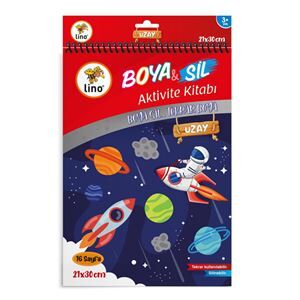 LİNO BOYA SİL AKTİVİTE BOYAMA KİTABI UZAY A4 EBAT (SİLİNEBİLİR)