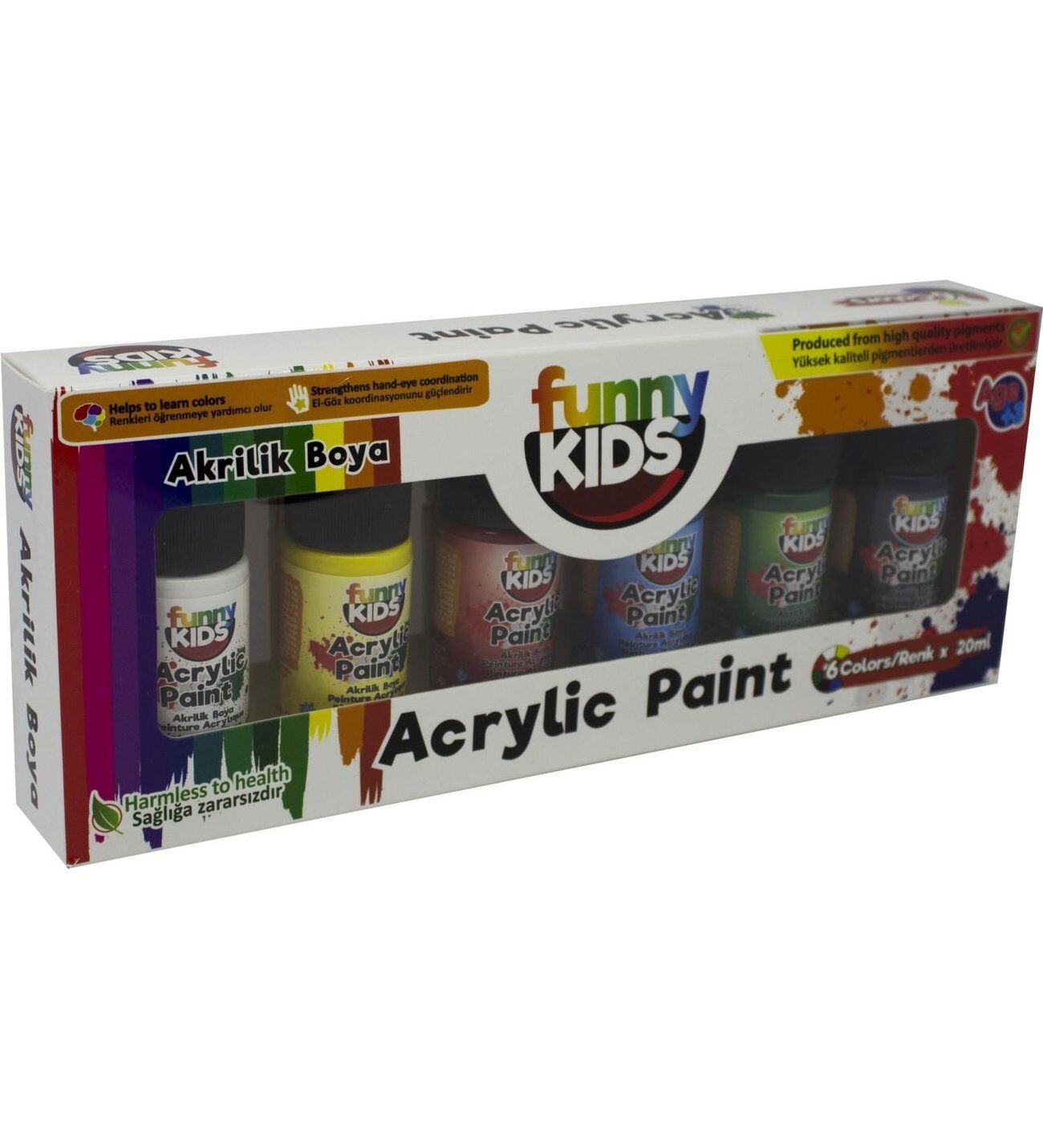 FUNNY KİDS AKRİLİK 20 ML 6LI SET