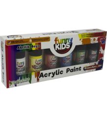 FUNNY KİDS AKRİLİK 20 ML 6LI SET