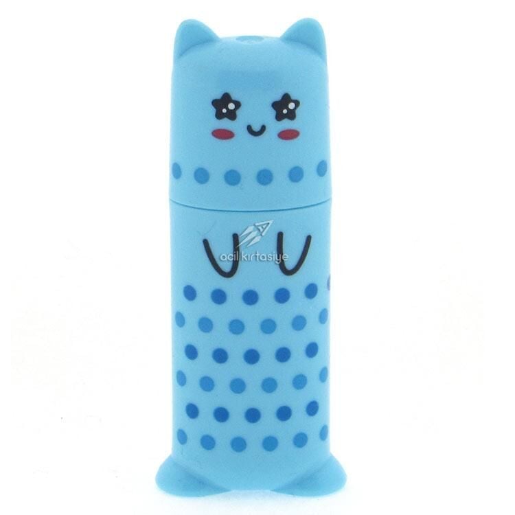 MAPED MİNİ PASTEL FOSFORLU KEDİ  MAVİ