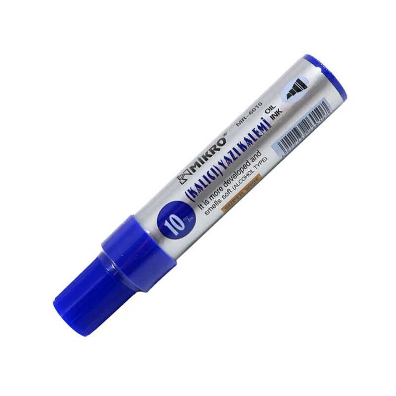 Micro Markör Permanent 10 MM Kesik Uçlu Mavi