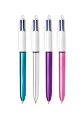 4 COLOURS SHINE GÜMÜŞ GÖVDE TÜKENMEZ KALEM